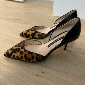 French Connection Leopard Print Kitten Heels